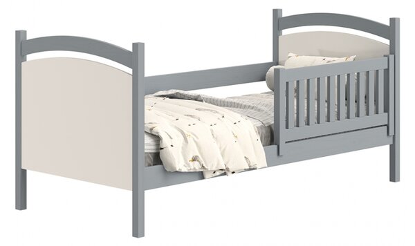 Pat copii cu tablă de scris Amely 80x180 - culoare gri