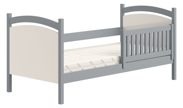 Pat copii cu tablă de scris Amely 80x180 - culoare gri