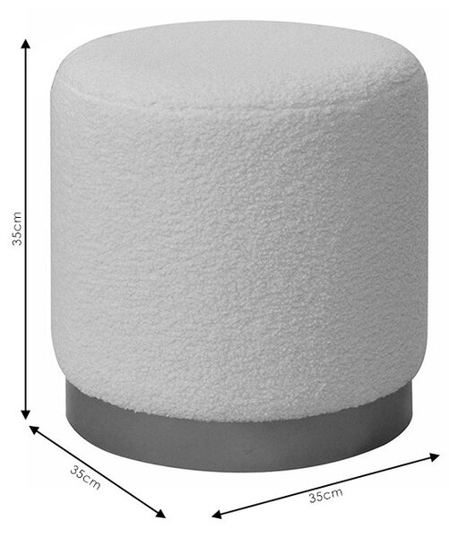 Taburet Dash boucle crem - auriu D35x35cm