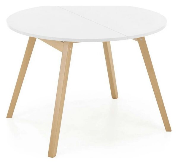 Masa extensibila RUBEN, alb/stejar, 102/142x102x73 cm