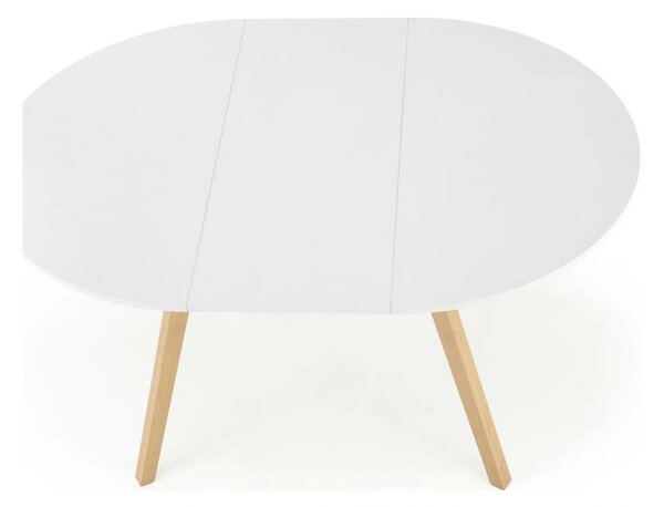 Masa extensibila RUBEN, alb/stejar, 102/142x102x73 cm