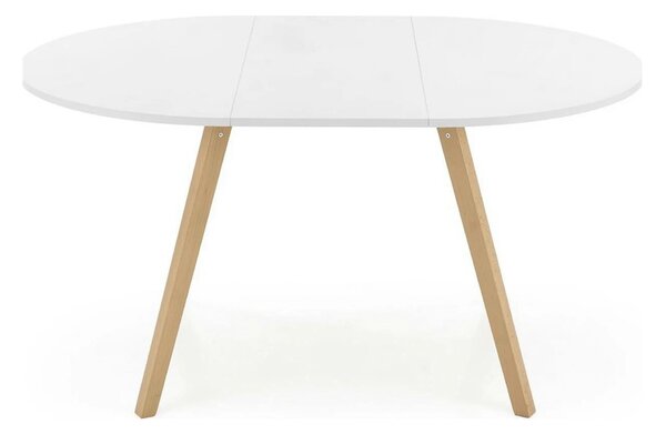 Masa extensibila RUBEN, alb/stejar, 102/142x102x73 cm
