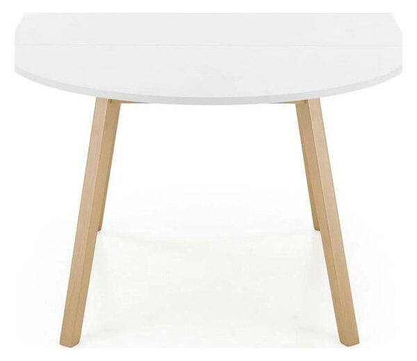 Masa extensibila RUBEN, alb/stejar, 102/142x102x73 cm