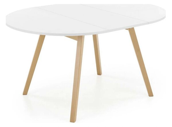 Masa extensibila RUBEN, alb/stejar, 102/142x102x73 cm