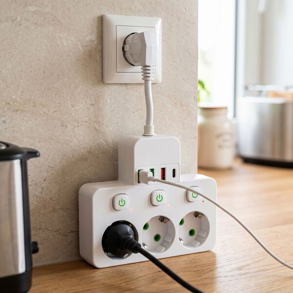 Prelungitor 3 Prize + 3x USB-A + USB-C JNH018 White
