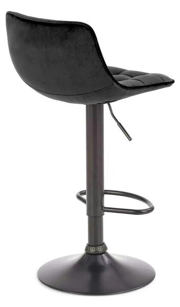 Scaun bar inalt H95, gri/gri inchis, stofa/otel, 43x44x84/106 cm