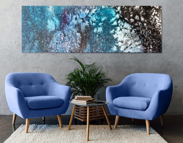 Tablou abstract cu acuarele