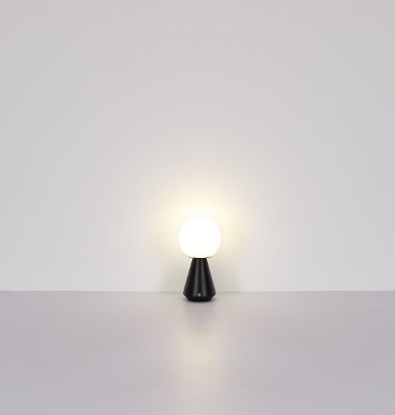 Lampă LED tactilă reîncărcabilă dimabilă de masă Globo 21029S SORA 1,5W/5V 1800 mAh negru
