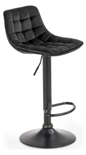 Scaun bar inalt H95, gri/gri inchis, stofa/otel, 43x44x84/106 cm