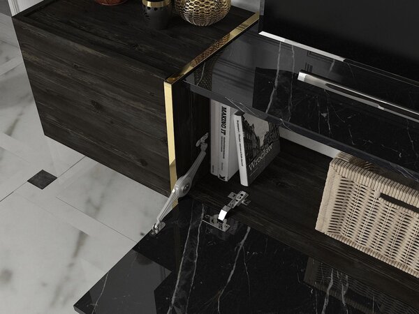 Mobilier living Vivaldi (Negru + Auriu). 1073514