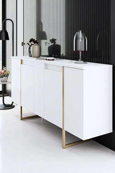 Set mobilier living Luna 1 (alb + auriu). 1073577