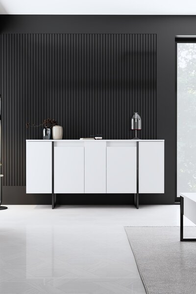 Set mobilier living Luna 1 (alb + negru). 1073574