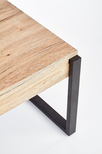 Masuta cafea CAPRI, stejar San Remo/negru, 110x64x42 cm