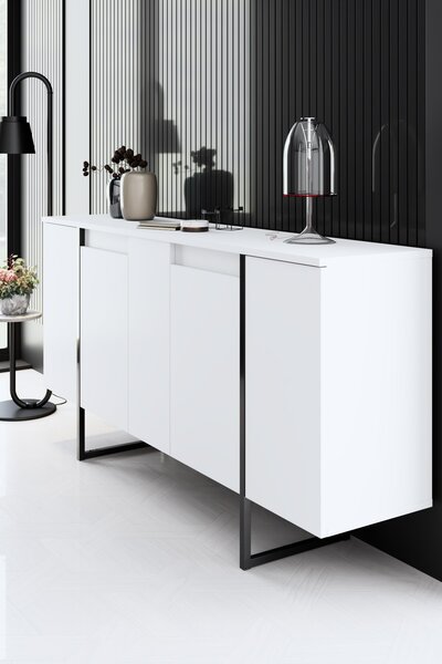 Set mobilier living Luna 1 (alb + negru). 1073574