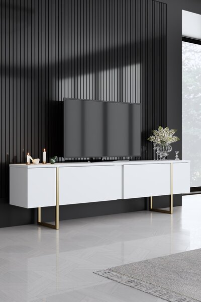 Set mobilier living Luna 1 (alb + auriu). 1073577