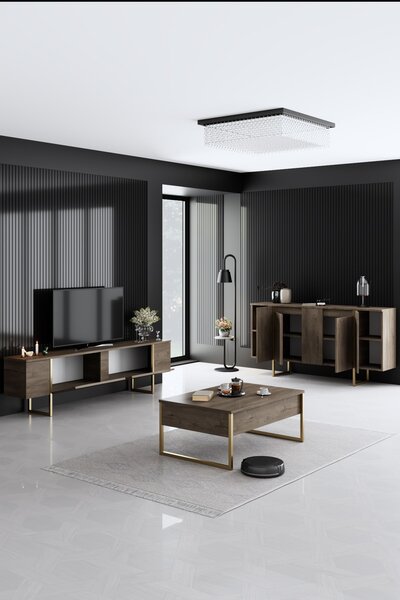 Set mobilier living Luna 1 (nuc + auriu). 1073578