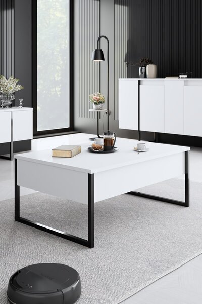 Set mobilier living Luna 1 (alb + negru). 1073574