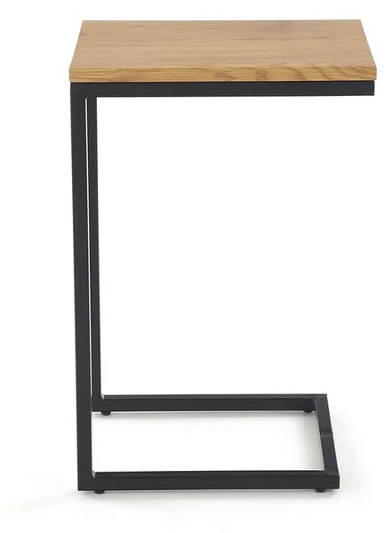 Masuta cafea NISA, negru/stejar auriu, 40x30x60 cm