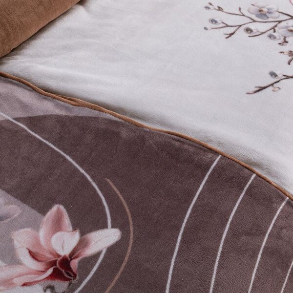 Lenjerie de pat din micropluș ELEGANȚĂ DE MAGNOLIE