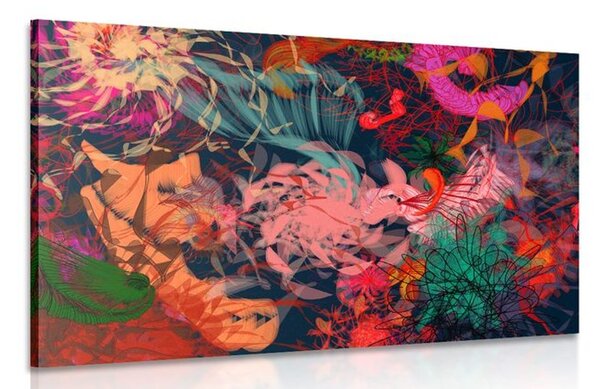 Tablou flori abstracte