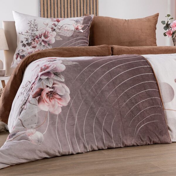 Lenjerie de pat din micropluș ELEGANȚĂ DE MAGNOLIE