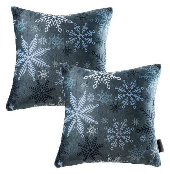 Set de 2 fețe pernuțe din micropluș ESTER 40 x 40 cm