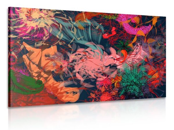 Tablou flori abstracte