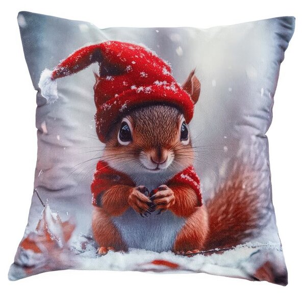 Set de 2 fețe pernuțe VEVERIȚĂ și ARICI 40 x 40 cm