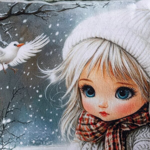 Set de 3 fețe pernuțe WINTER GIRLS 45 x 45 cm