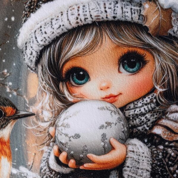 Set de 3 fețe pernuțe WINTER GIRLS 45 x 45 cm