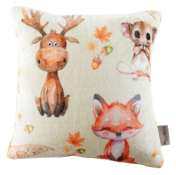 Set de 2 fețe pernuțe din micropluș PRIETENI 40 x 40 cm