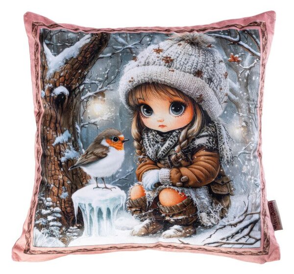Set de 3 fețe pernuțe WINTER GIRLS 45 x 45 cm