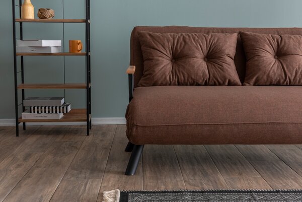 Canapea futon Sandy (maro deschis). 1073581