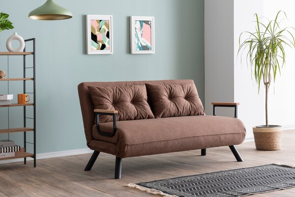 Canapea futon Sandy (maro deschis). 1073581