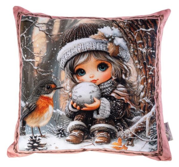 Set de 3 fețe pernuțe WINTER GIRLS 45 x 45 cm