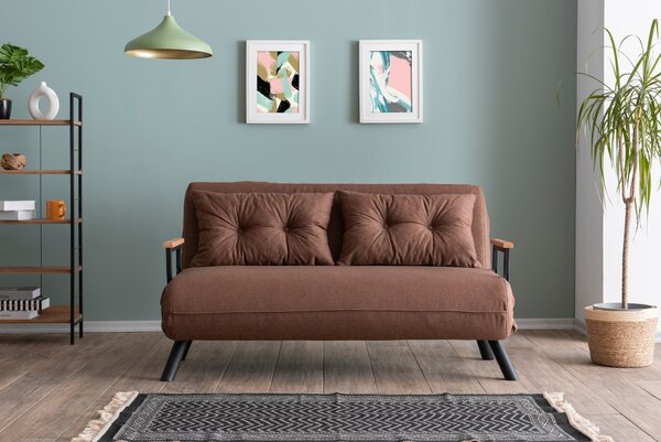 Canapea futon Sandy (maro deschis). 1073581