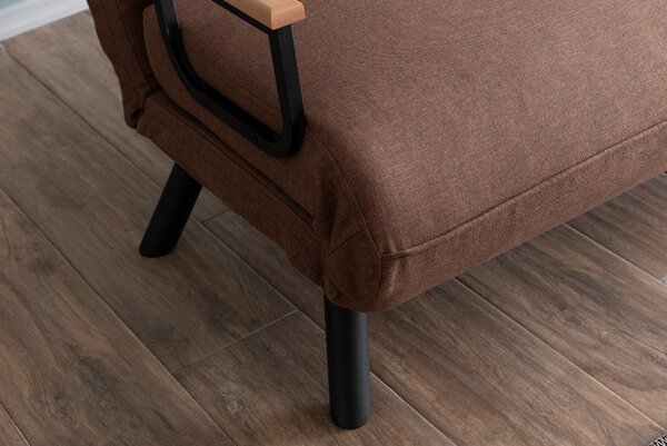Canapea futon Sandy (maro deschis). 1073581