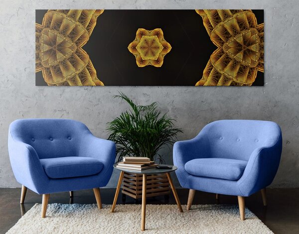 Tablou Mandala interesantă aurie