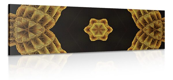 Tablou Mandala interesantă aurie