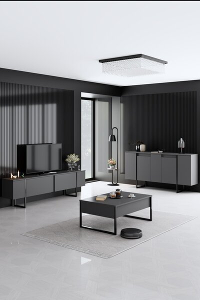 Set mobilier living Luna 1 (antracit). 1073573
