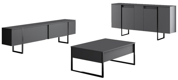 Set mobilier living Luna 1 (antracit). 1073573