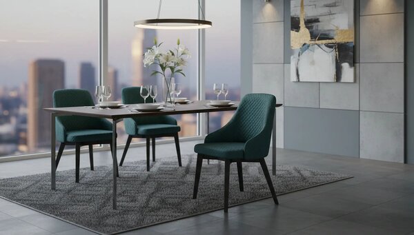 Scaun tapitat TOLEDO 3, verde, 57x56x86 cm