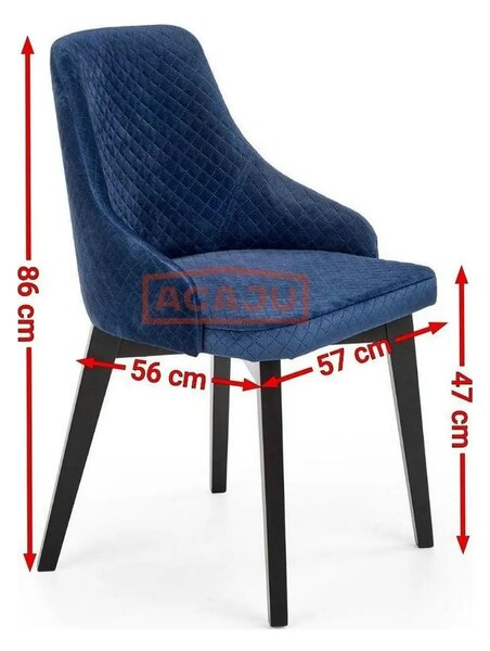 Scaun tapitat TOLEDO 3, verde, 57x56x86 cm