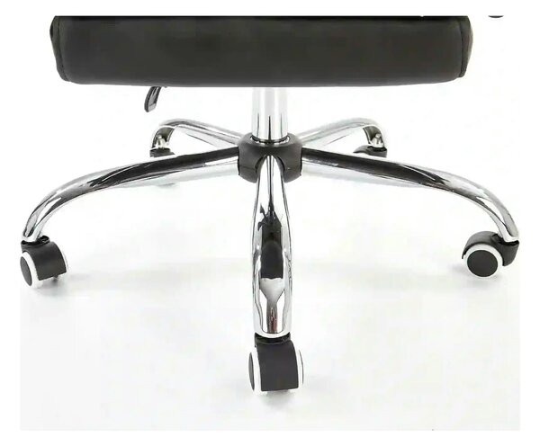 Scaun de birou ALVIN, negru, piele ecologica, 66x70x118/125 cm