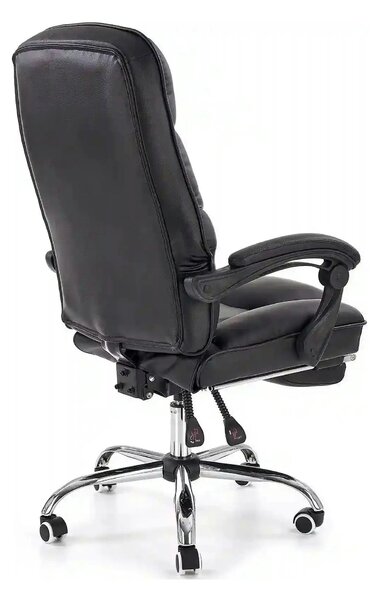 Scaun de birou ALVIN, negru, piele ecologica, 66x70x118/125 cm