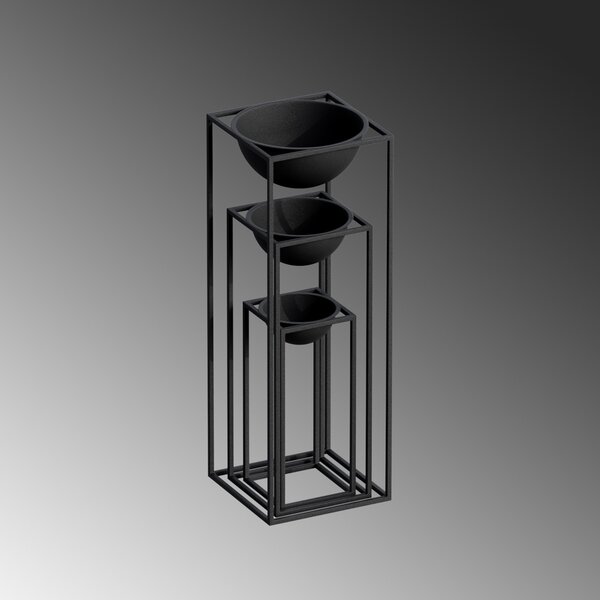 Ghiveci decorativ GED019 Negru 28x80x28 cm