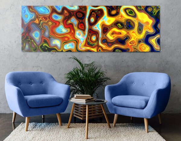 Tablou abstract plin de culori