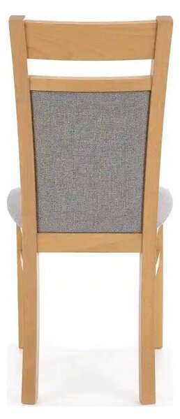Scaun GERARD 2, gri/stejar honey, stofa clasica/lemn de fag, 44x55x97