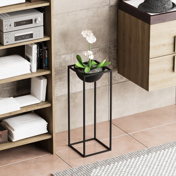 Ghiveci decorativ GED021 Negru 22x60x22 cm