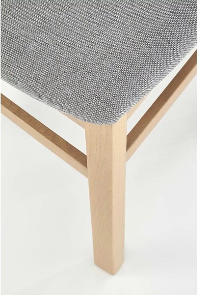Scaun GERARD 2, gri/stejar honey, stofa clasica/lemn de fag, 44x55x97